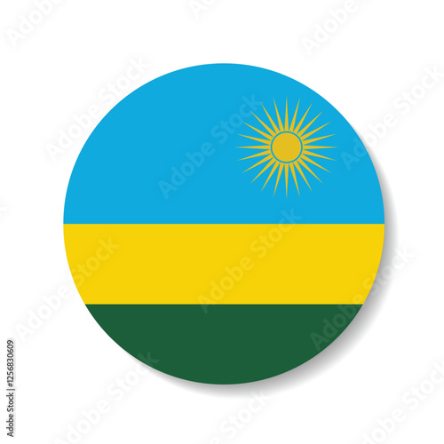 Free Download Rwanda flag circle icon vector illustration - GFXLoad