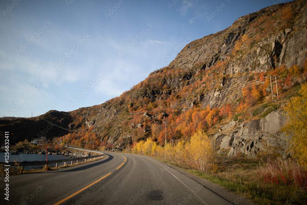 Autumn scenery in Lofoten Islands, Norway Autumn scenery in Lofoten Islands, Norway