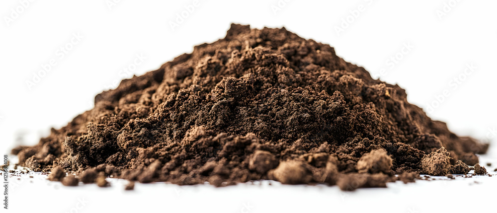 Dark soil pile, close-up view Dark soil pile, close-up view