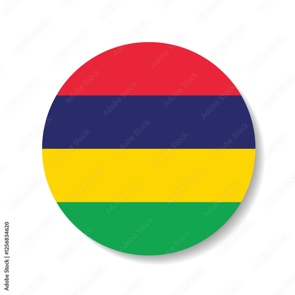 Mauritius flag circle icon vector illustration design Mauritius flag circle icon vector illustration design