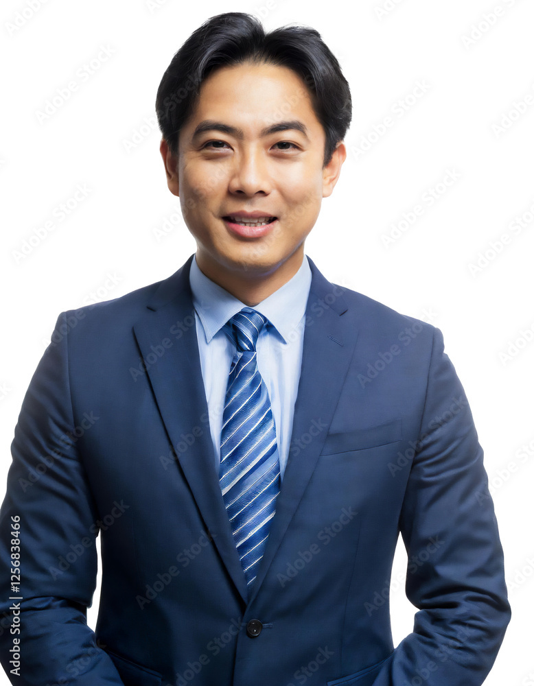 Portrait of only one Man. White Background. Portrait of only one Man. White Background.