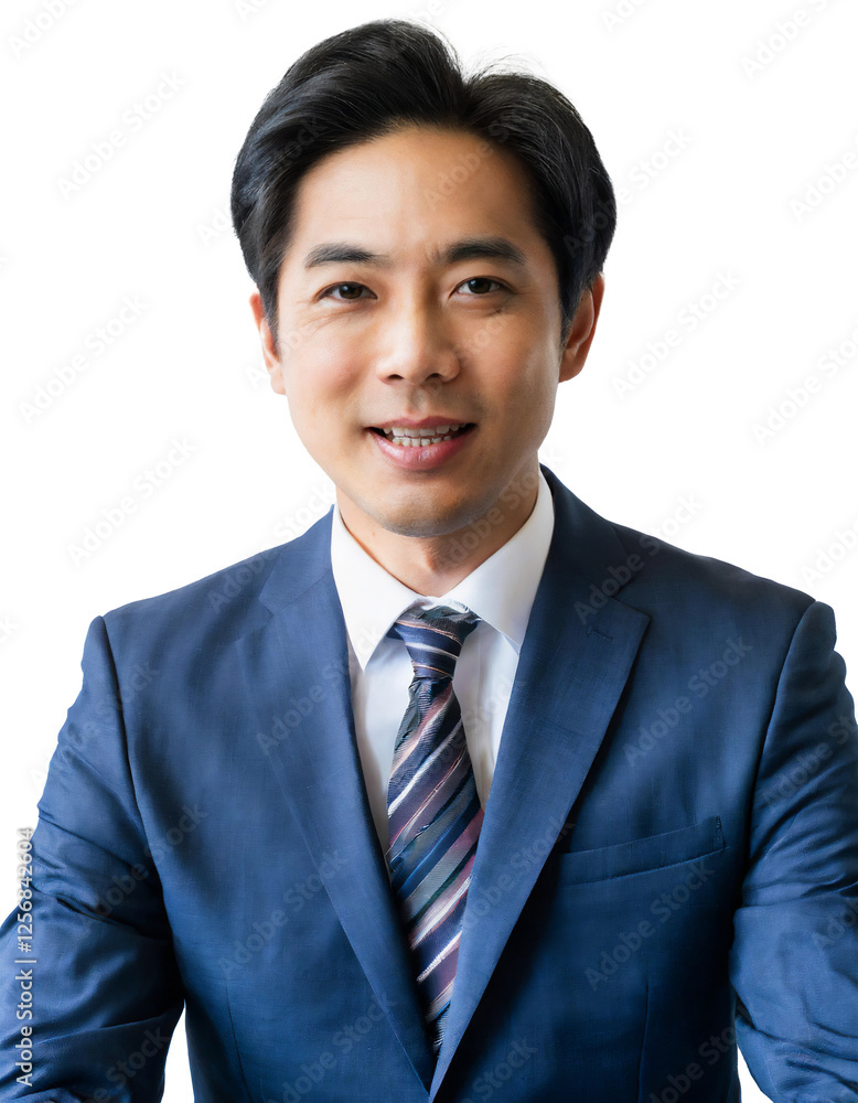 Portrait of only one Man. White Background. Portrait of only one Man. White Background.