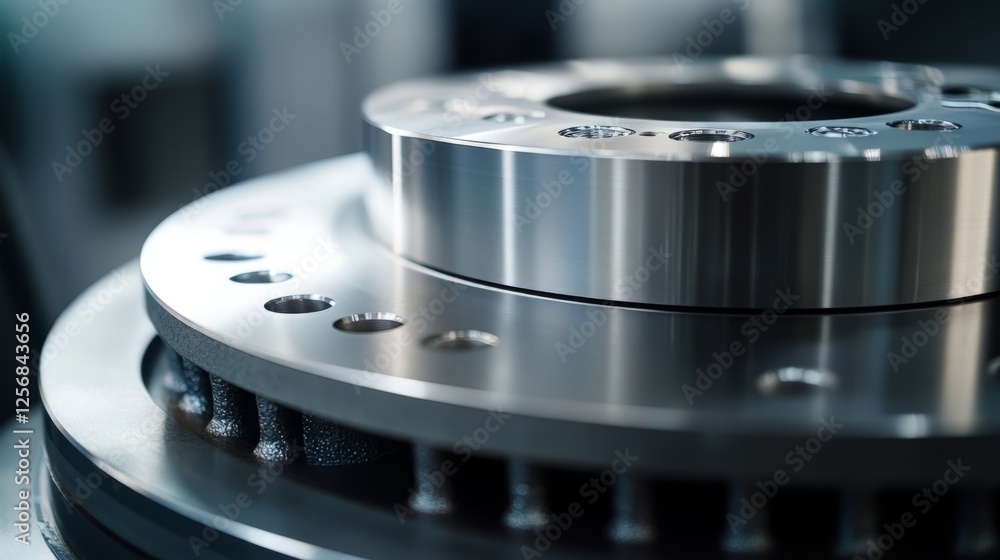 Close-up view of a precision-engineered metal component. A captivating glimpse into the intricate details of industrial manufacturing. Close-up view of a precision-engineered metal component. A captivating glimpse into the intricate details of industrial manufacturing.