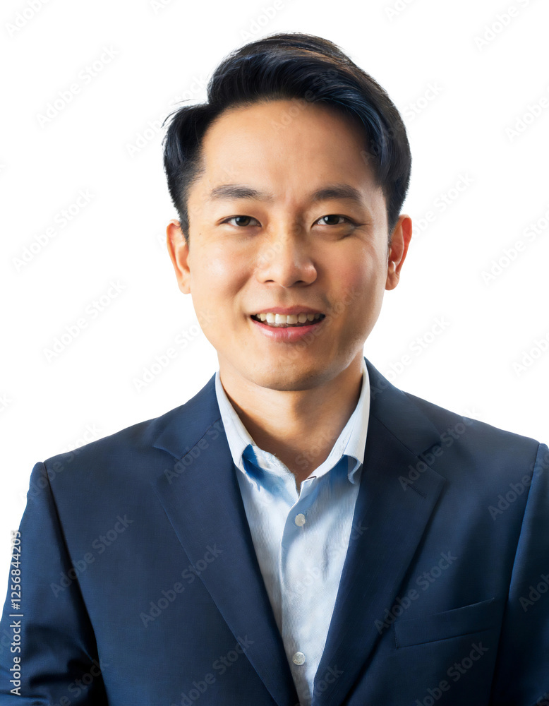 Portrait of only one Man. White Background. Portrait of only one Man. White Background.