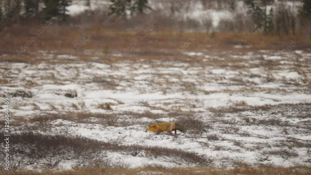 Polar bear in the Canadian Arctic walking along the Tundra waiting for the ice to freeze Polar bear in the Canadian Arctic walking along the Tundra waiting for the ice to freeze