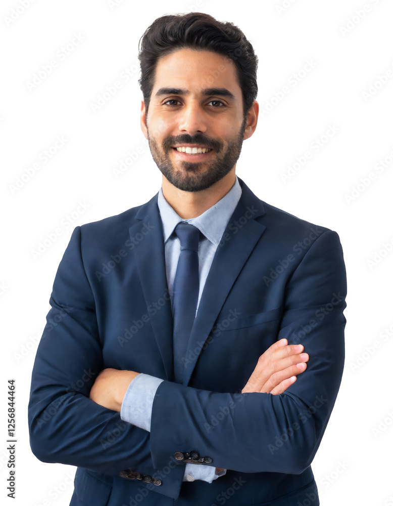 Portrait of only one Man. White Background. Portrait of only one Man. White Background.