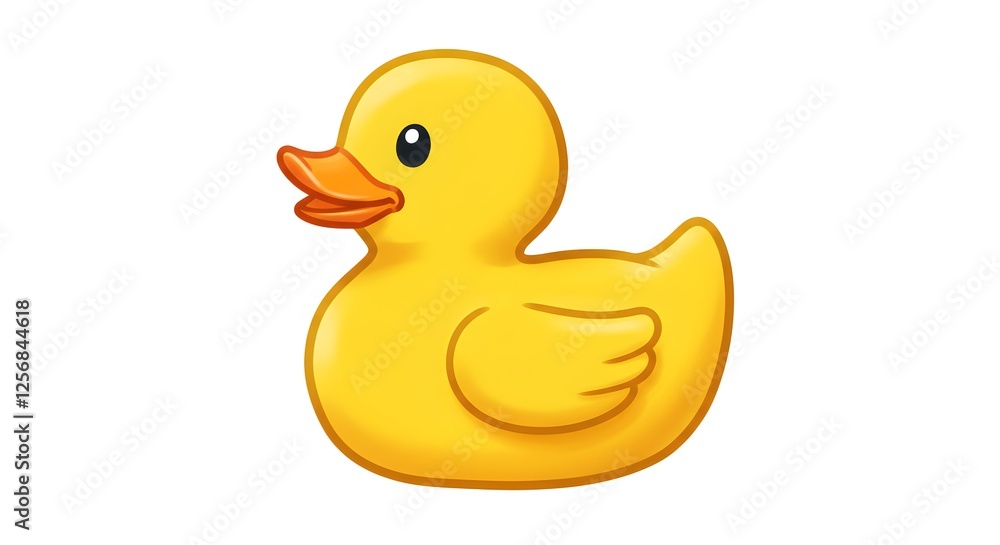 A yellow rubber duck cut-out, charming design, created using generative AI for a playful look. A yellow rubber duck cut-out, charming design, created using generative AI for a playful look.