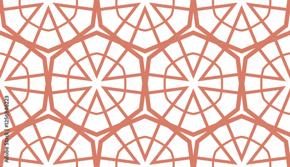 Fototapeta premium Unique, abstract geometric pattern. Seamless vector illustration. For design, wallpaper, background