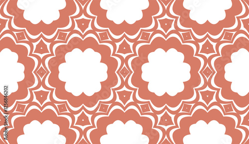 Seamless texture of floral ornament. Vector illustration. For the interior design, printing, web and textile