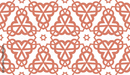 Seamless texture of floral ornament. Vector illustration. For the interior design, printing, web and textile