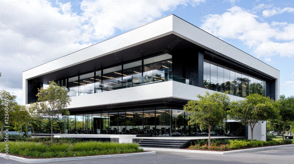 Modern office building with landscaping, Florida. Possible use Stock photo Modern office building with landscaping, Florida. Possible use Stock photo