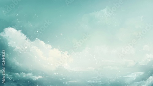 Celestial Canvas: A Dreamlike Seascape of Clouds and Sky