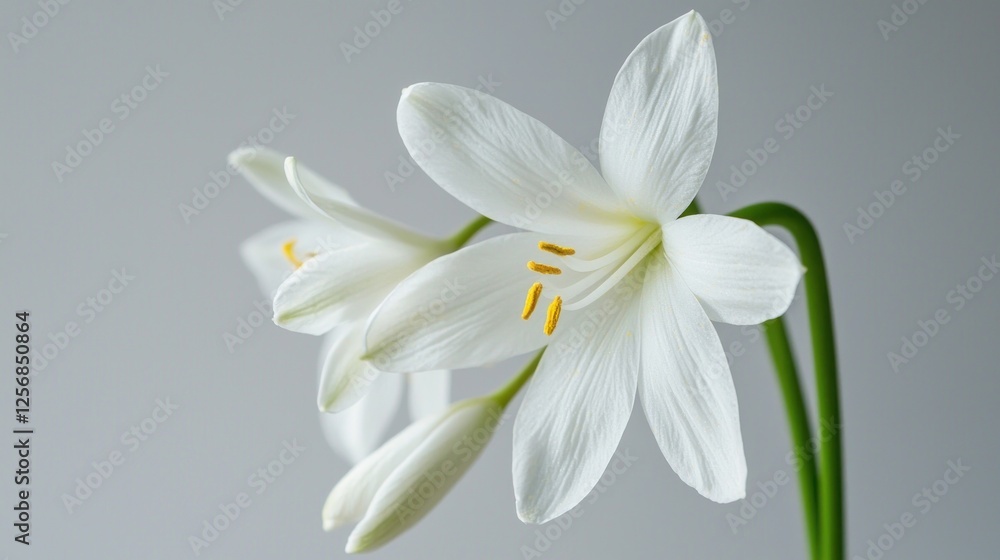Fototapeta premium Elegant White Flowers: A Study in Serenity