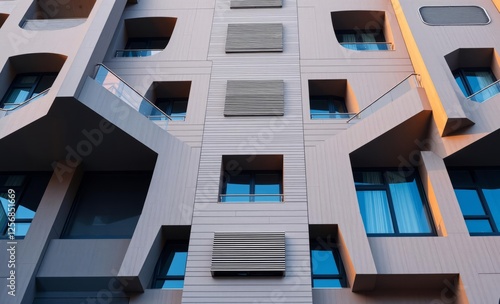 Obraz na płótnie Modern multi-story residential building facade - high-resolution stock photo architecture photographyarchitecture city building urban design exterior background tourism w salonie
