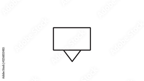 Abstract businessman holding a message icon on white background.