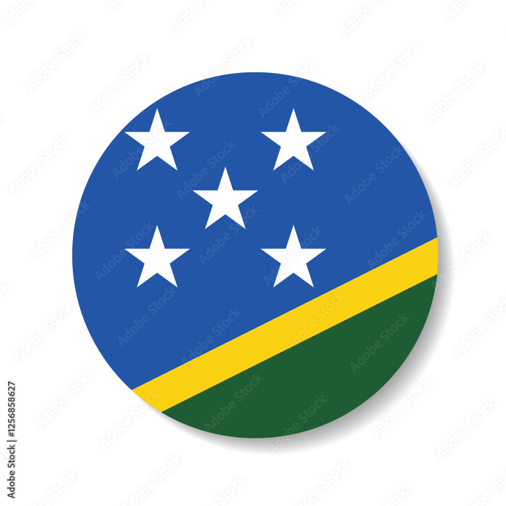 Solomon Islands flag circle icon vector illustration design Solomon Islands flag circle icon vector illustration design