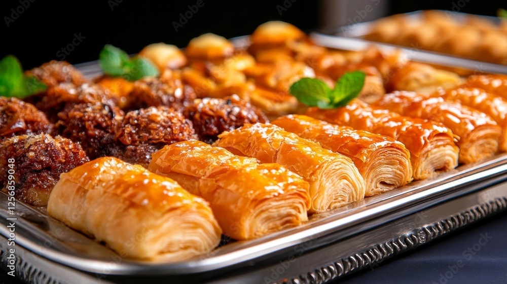Assorted Delicious Pastries with a Rich Golden Finish. Generative AI Assorted Delicious Pastries with a Rich Golden Finish. Generative AI