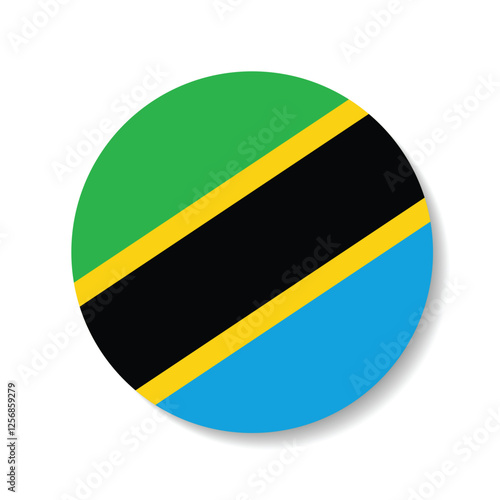 Free Download Tanzania circle flag logo icon digital vector illustration - GFXLoad