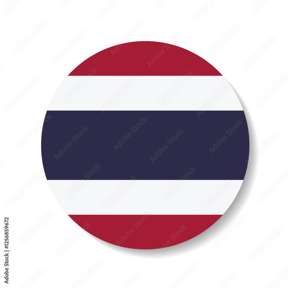 Thailand circle flag logo icon digital vector illustration Thailand circle flag logo icon digital vector illustration