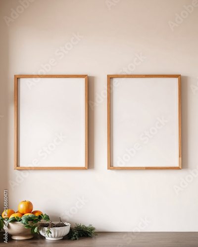 Two frames in a kitchen mockup photo