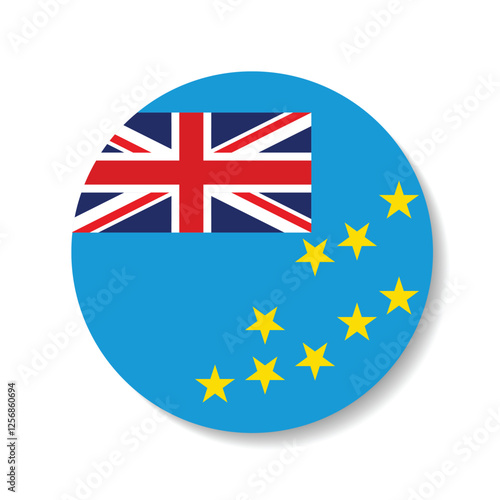 Tuvalu circle flag logo icon digital vector illustration Free Download Tuvalu circle flag logo icon digital vector illustration - GFXLoad