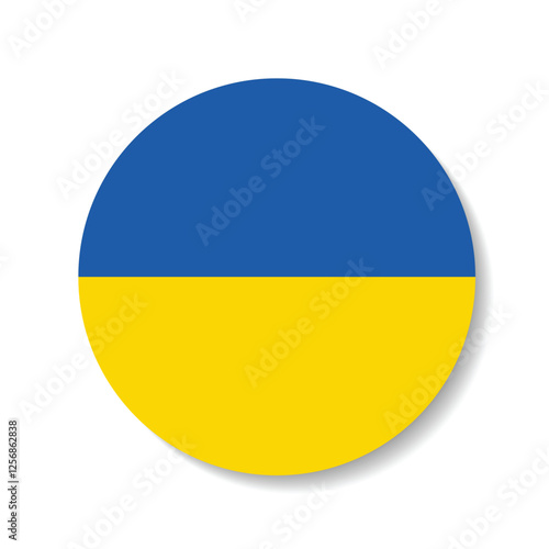 Ukraine circle flag logo icon digital vector illustration Free Download Ukraine circle flag logo icon digital vector illustration - GFXLoad