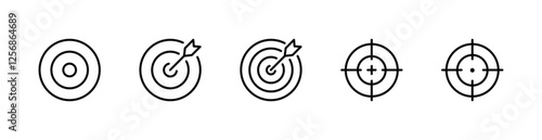 Target and Goal icon set. target marketing icon vector	
