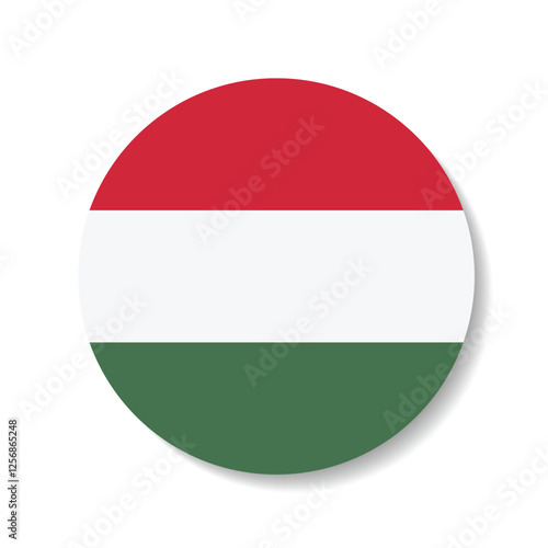 Free Download Hungary flag circle icon vector illustration design - GFXLoad
