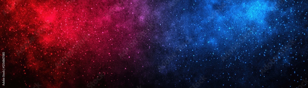 Fototapeta premium Red blue nebula cosmic space background, design