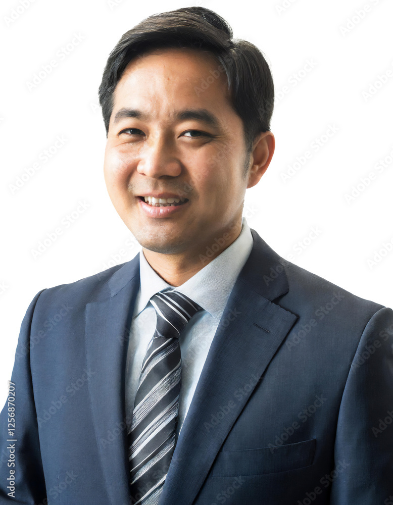 Portrait of only one Man. White Background. Portrait of only one Man. White Background.
