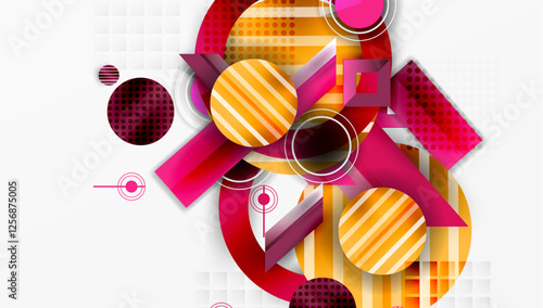 Dynamic complex geometric abstract background
