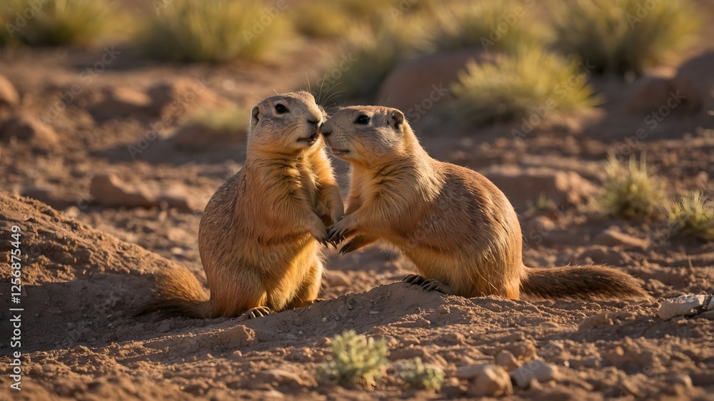 Lighthearted Moments: Utah Prairie Dogs Playing in the Sun Lighthearted Moments: Utah Prairie Dogs Playing in the Sun