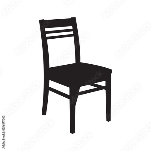 Vector chair illustration isolate image in white background. silhouette image