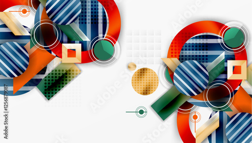 Dynamic complex geometric abstract background