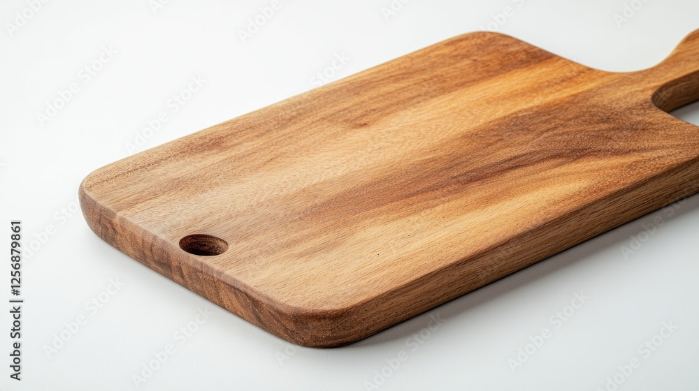 Wooden cutting board on white background, kitchen utensil Wooden cutting board on white background, kitchen utensil