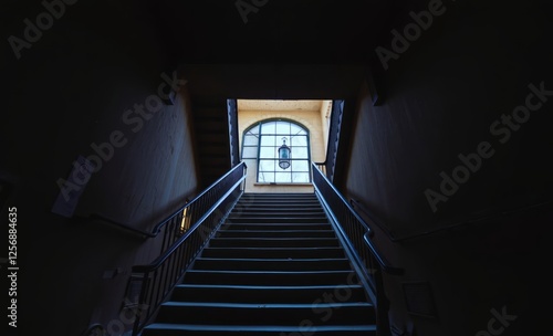 Obraz na płótnie This old staircase is in an old building architecture photographyarchitecture city building urban design exterior background tourism w salonie