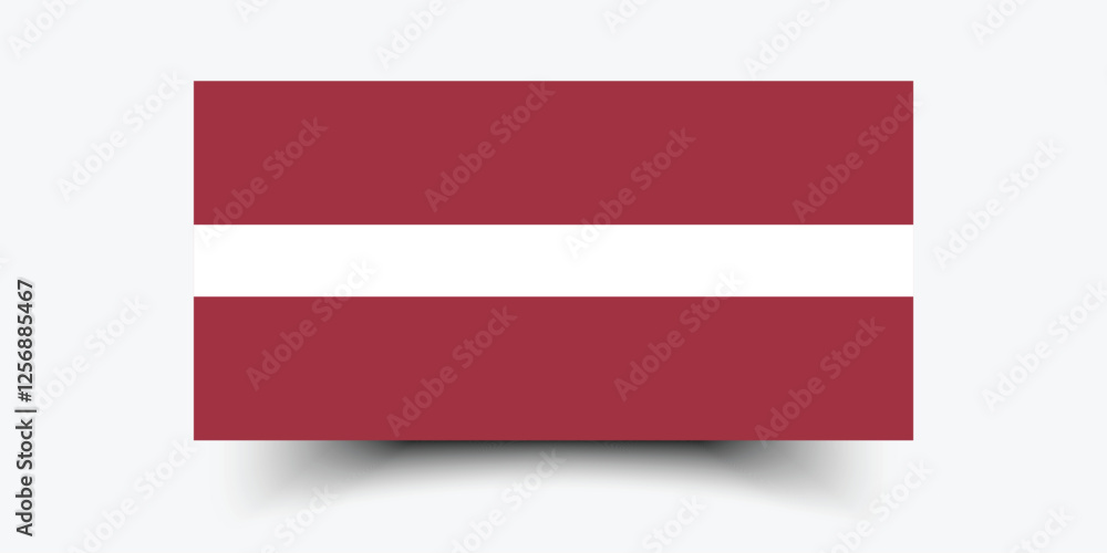 Flag of Latvia. Latvia flag official size and color standards vector illustration Flag of Latvia. Latvia flag official size and color standards vector illustration