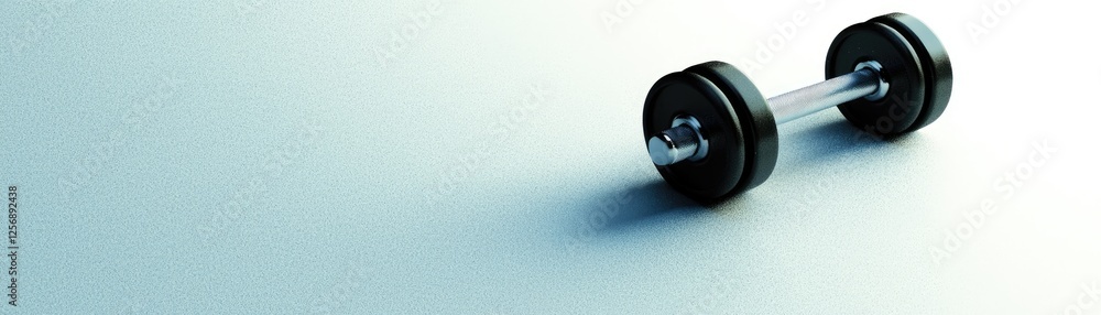 Single dumbbell on floor, fitness, health, workout Single dumbbell on floor, fitness, health, workout