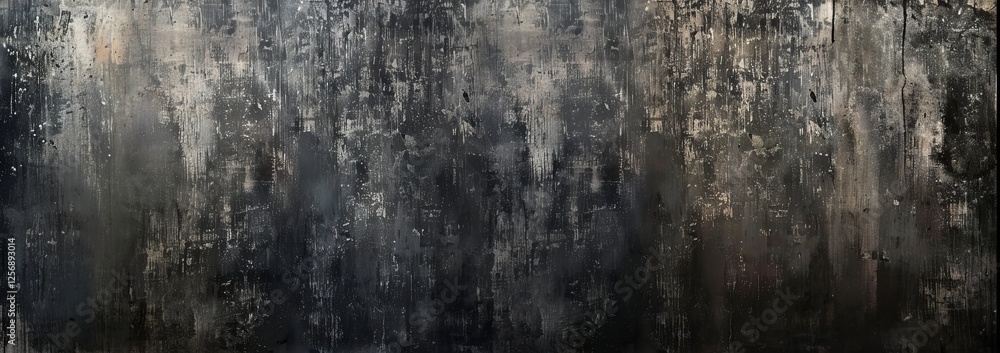 Obraz premium Grunge Black And White Background With Distressed Texture. Abstract Pattern For Backdrop, Graphic Design Or Wallpaper.