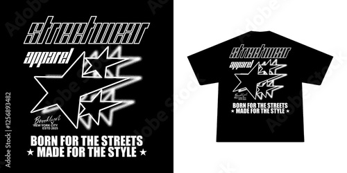 Futuristic streetwear Poster With Aesthetic Graphic Design for T shirt Street Wear and Urban Style