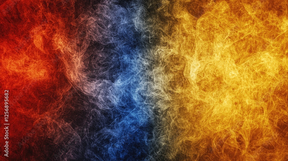 Abstract fire and ice blend background, energy clash, design element Abstract fire and ice blend background, energy clash, design element