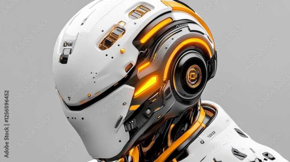 Futuristic Robot Head Design Futuristic Robot Head Design