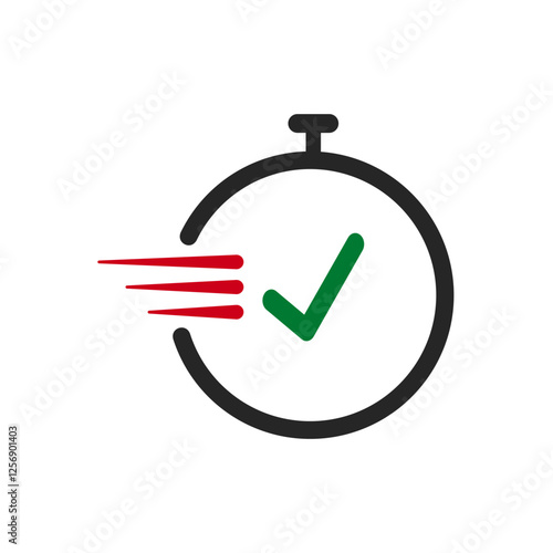 Fast time icon isolated on white background.