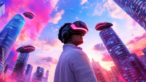 Futuristic Virtual Reality Scene