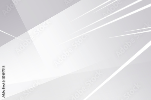 Dynamic abstract composition featuring sharp line and geometric shape in light tone