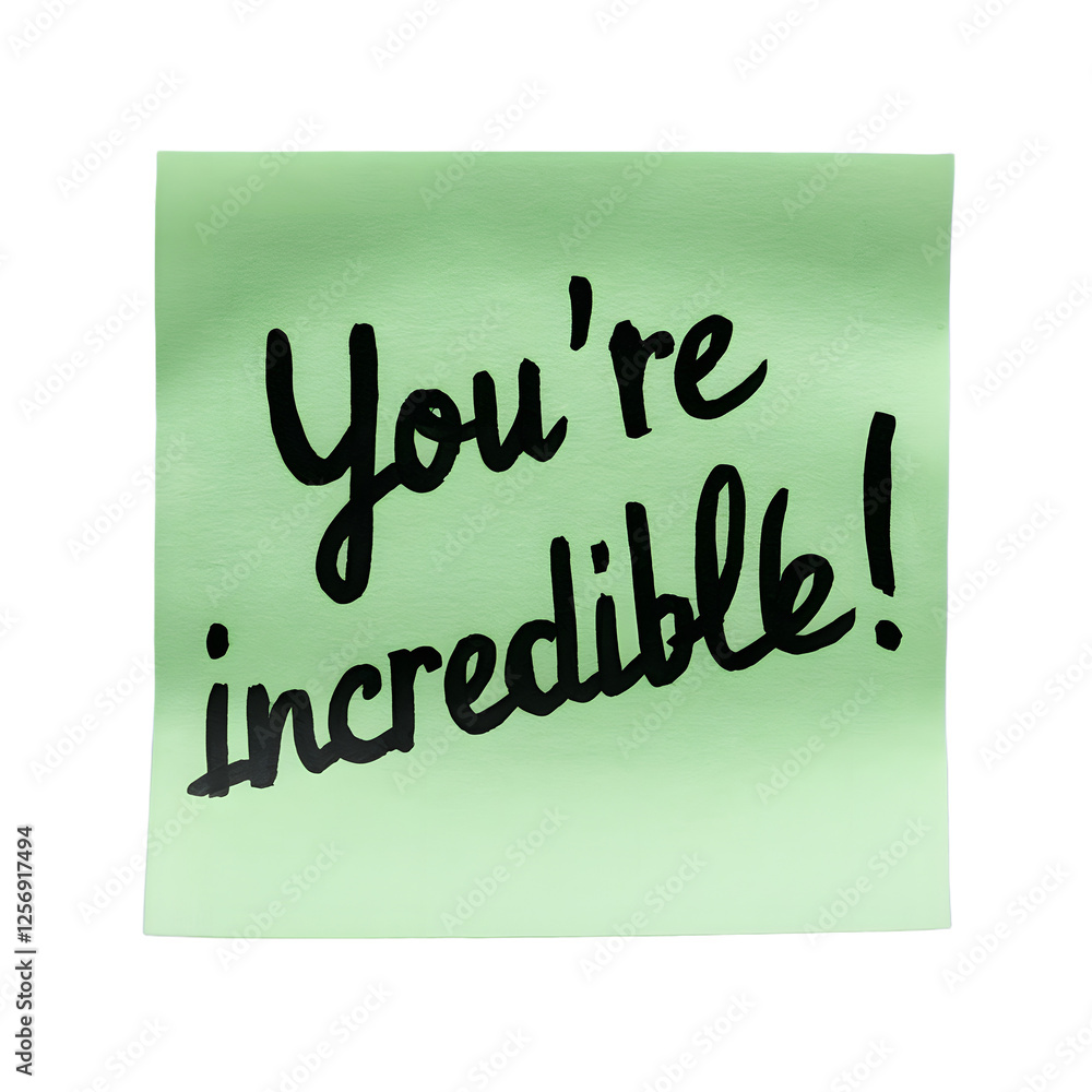 You're incredible thank you sticky note message memo isolated transparent background You're incredible thank you sticky note message memo isolated transparent background