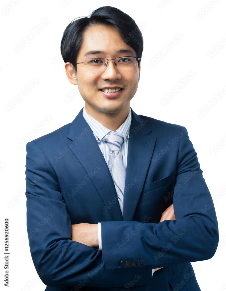Portrait of only one Man. White Background. Portrait of only one Man. White Background.