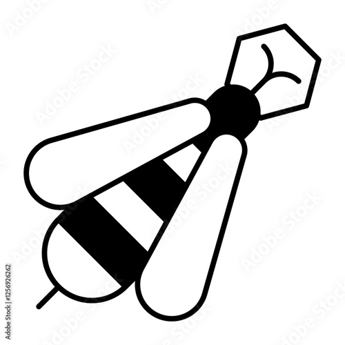 Bee black icon