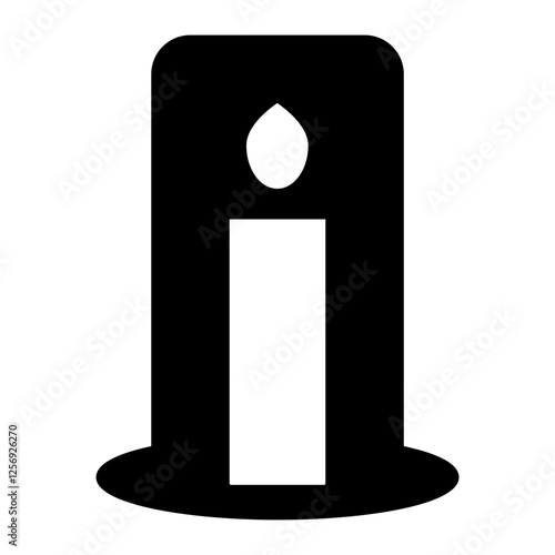 Candle black icon