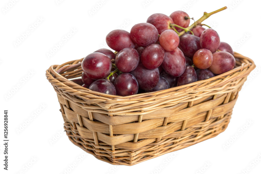 Red Grapes in a Wicker Basket Red Grapes in a Wicker Basket